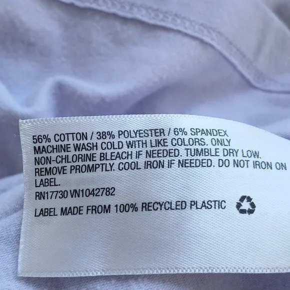 A New Day Lavender Purple V-Neck Drop Hem Cotton Blend Dress Size XL Summer - Picture 4 of 4